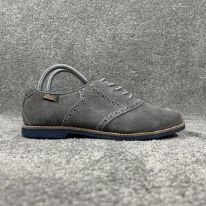 Bass Enfield Oxford Saddle Women’s Size 9 Grey Suede Leather Dress Shoes Used